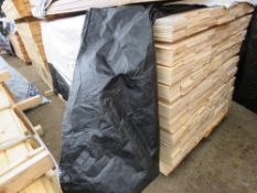 LARGE PACK OF HIT AND MISS TIMBER CLADDING BOARDS, UNTREATED. 1.75M LENGTH X 95MM WIDTH APPROX.