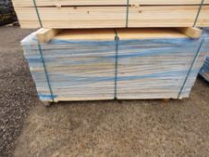 LARGE PACK OF UNTREATED HIT AND MISS TIMBER CLADDING BOARDS. SIZE: 1.74M LENGTH, 95MM WIDTH APP