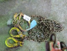 SET OF 2 LEGGED LIFTING CHAINS WITH SHORTENERS, 2.4M LENGTH.