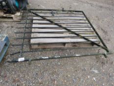 SPIKE TOP METAL GATE, 4FT WIDE X 5FT HEIGHT APPROX.