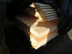 PACK OF UNTREATED SHIPLAP TIMBER. SIZE: 1.58M LENGTH X 95MM WIDE APPROX.