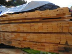 LARGE PACK OF UNTREATED CLADDING TIMBER SLATS / PALES. SIZE: 1.52-1.83M LENGTH, 40MM WIDTH,