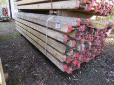 BUNDLE OF I BEAM WOODEN SHUTTERING BEAMS, 50NO APPROX IN THE BUNDLE, 2.45METRE LENGTH. ALSO SUITABLE