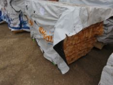 PACK OF UNTREATED FENCE PANEL TIMBERS. 55MM X 30MM X 1.44M APPROX.