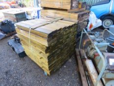 PACK OF FEATHER EDGE FENCE CLADDING TIMBER BOARDS, 0.89M LENGTH X 10CM WIDTH APPROX.