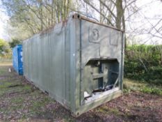 INSULATED SECURE CONTAINER STORE UNIT, 20FT LENGTH APPROX. WE CAN LIFT ONTO A SUITABLE VEH