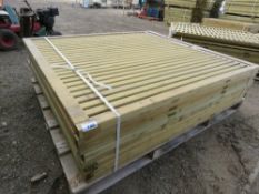 8 X TIMBER FENCE PANELS.