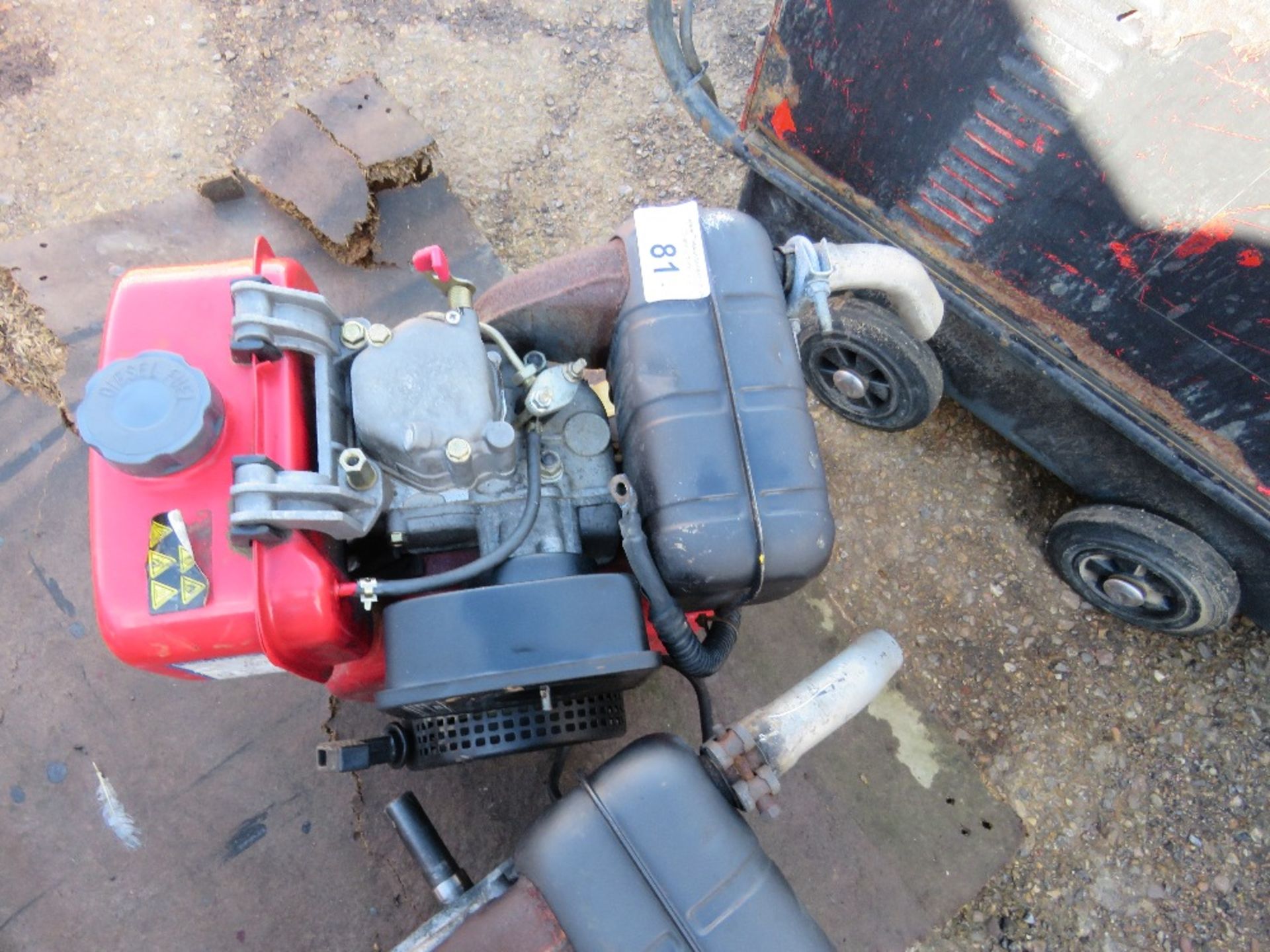 2 X YANMAR STYLE ELECTRIC START DIESEL ENGINES, CONDITION UNKNOWN. - Image 3 of 4