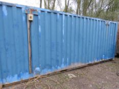 SECURE STORAGE CONTAINER, 20FT LENGTH APPROX WITH 2 REAR DOORS. LOCKS NEED ATTENTION, NO KEYS. WE CA