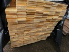 LARGE PACK OF PROFILED TIMBER CAPPING BOARDS, UNTREATED. SIZE: 2.0M LENGTH X 120MM WIDE X 20MM DEPTH