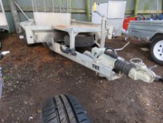 IFOR WILLIAMS GX105HD TWIN AXLED PLANT TRAILER, 10FT X 5FT. YEAR 2015 BUILD. WITH SPARE WHEEL AND RE