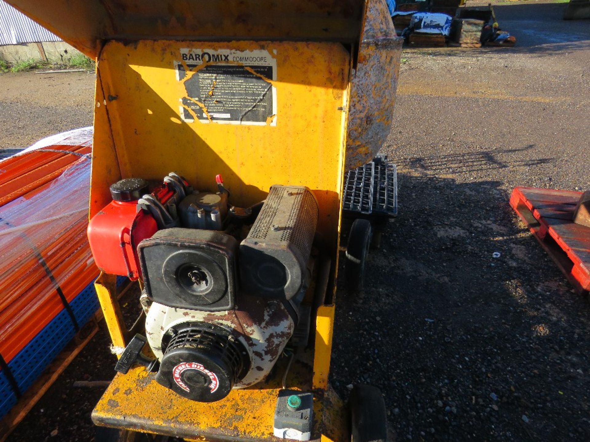 BARROWMIX DIESEL SITE MIXER, YANMAR ENGINE. WHEN TESTED WAS SEEN TO START RUN AND DRUM TURNED (BIT S - Image 4 of 5