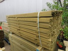 LARGE PACK OF TREATED VENETIAN TYPE TIMBER CLADDING SLATS , 1.75M LENGTH X 45MM WIDTH X 6MM DEPTH A