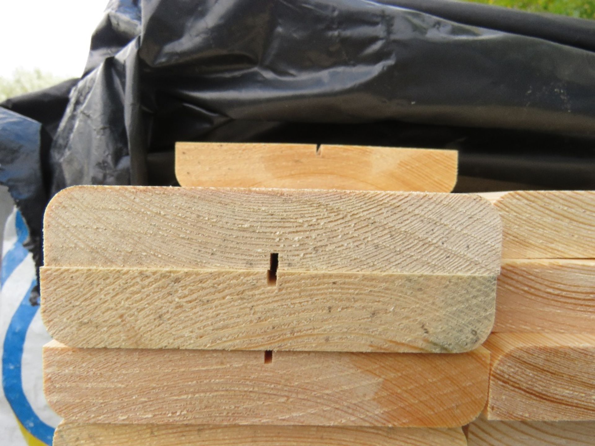 PACK OF PROFILED TIMBER CAPPING BOARDS, UNTREATED. SIZE: 2.07M LENGTH X 120MM WIDE X 20MM DEPTH APPR - Image 2 of 3