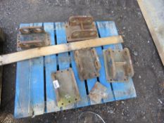 PALLET CONTAINING 5 X 50MM PINNED EXCAVATOR BREAKER HEADSTOCKS / MOUNTING BRACKETS.