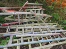 2 X PALLETS OF ALLOY SCAFFOLD LADDER SECTIONS.