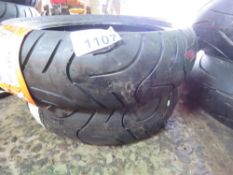 2 X SCOOTER MOTORBIKE TYRES, SOURCED FROM COMPANY LIQUIDATION. THIS LOT IS SOLD UNDER THE AUCTIONEER