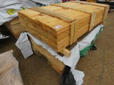 2 X PACKS OF SHIPLAP TIMBER CLADDING BOARDS, UNTREATED. 1.73M LENGTH X 95MM WIDTH APPROX.