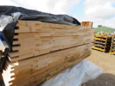 SMALL PACK OF "Z" PROFILED INTERLOCKING UNTREATED TIMBER FENCE CLADDING BOARDS. SIZE: 1.82M LE