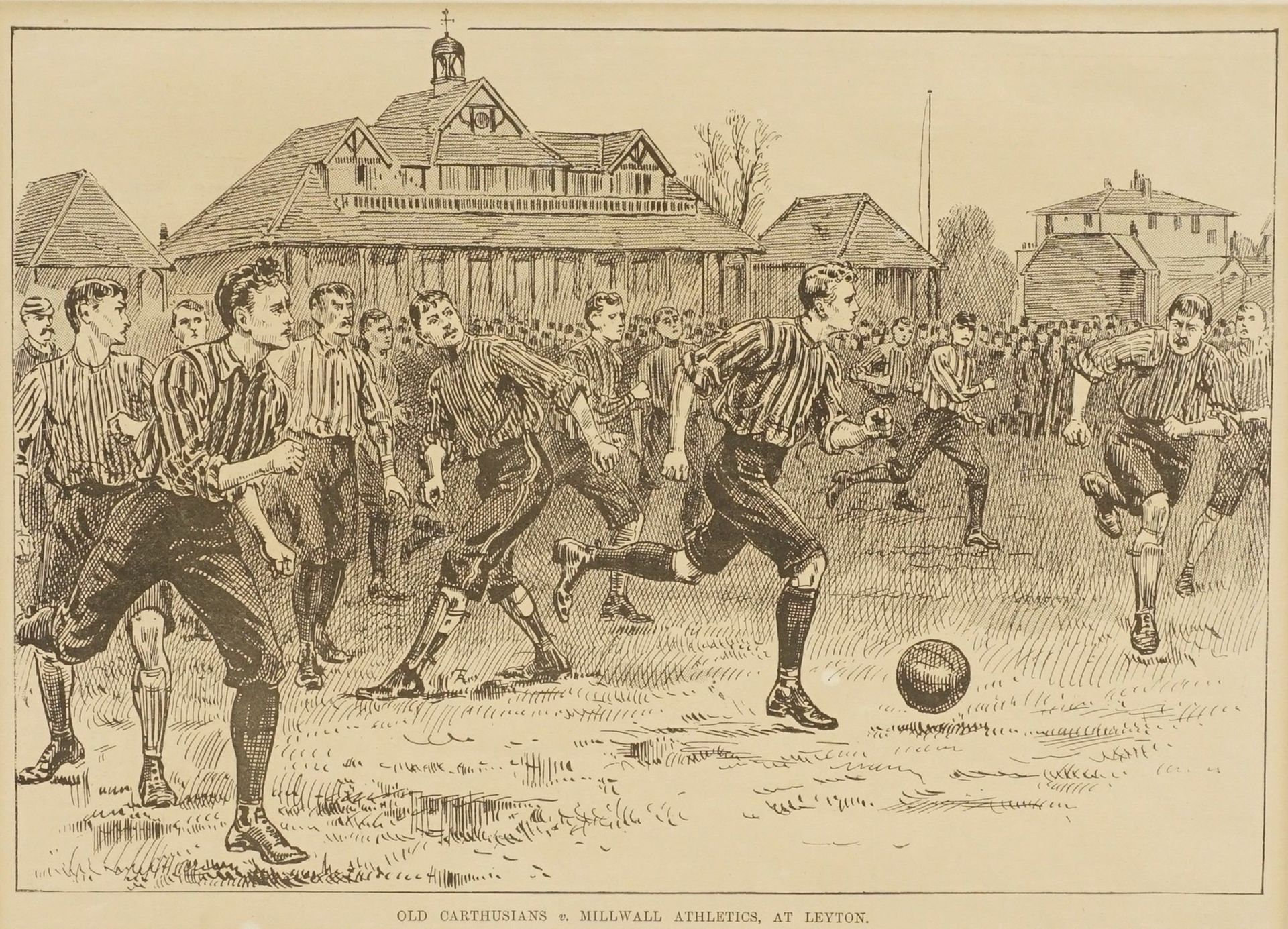 Old Carthusians v. Millwall Athletics, at Leyton (Fussballmatch in England)