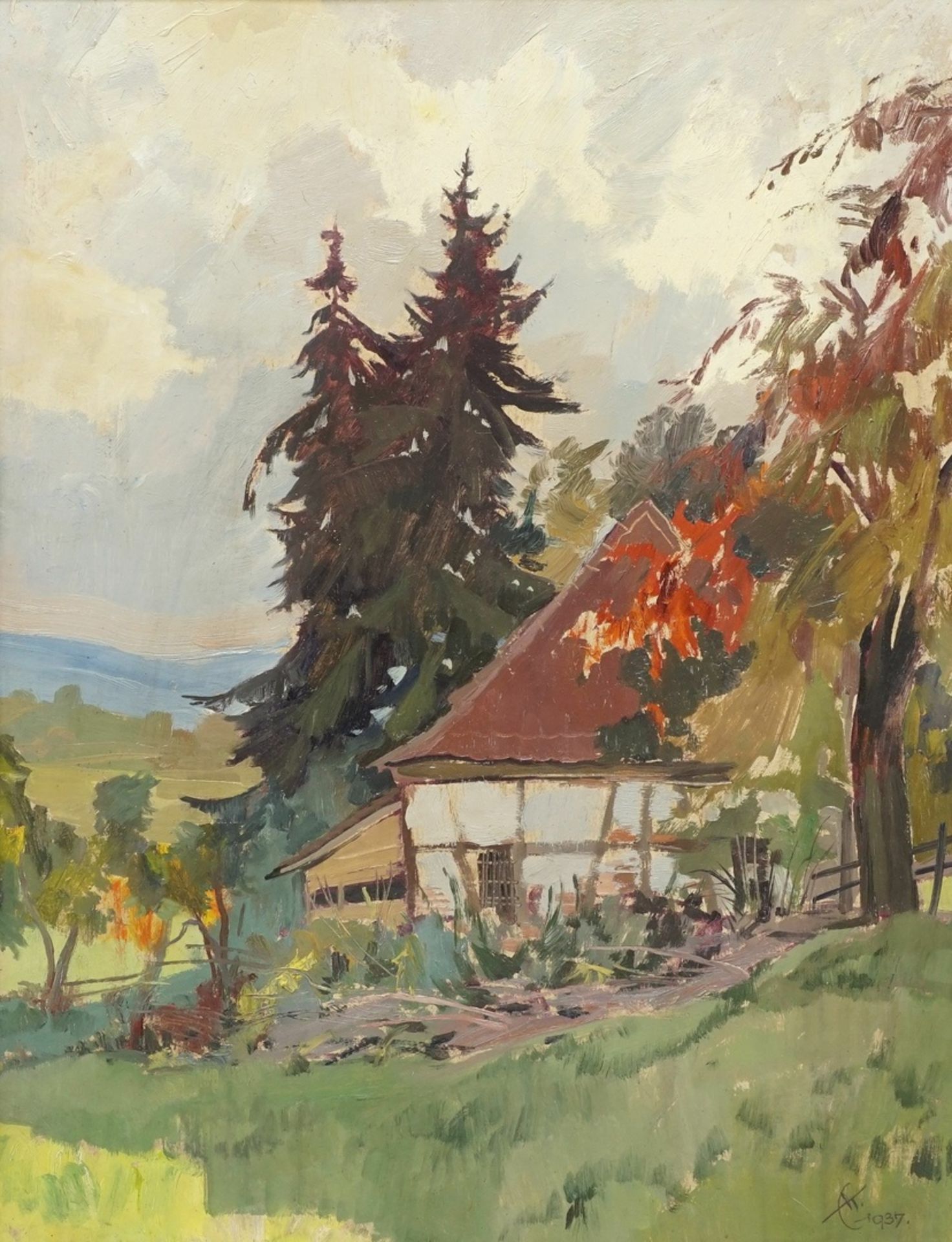 Erich Kux, "Altes Forsthaus im Harz"
