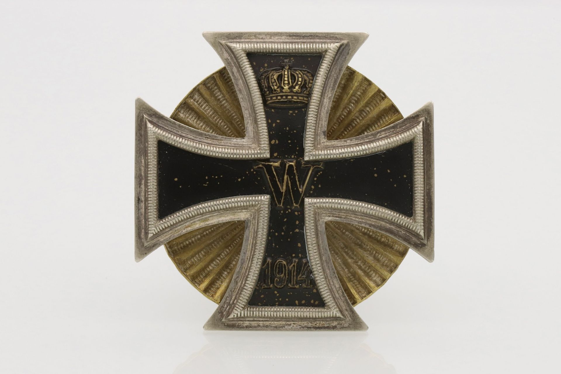 Eisernes Kreuz 1. Klasse 1914 an großer Schraubscheibe