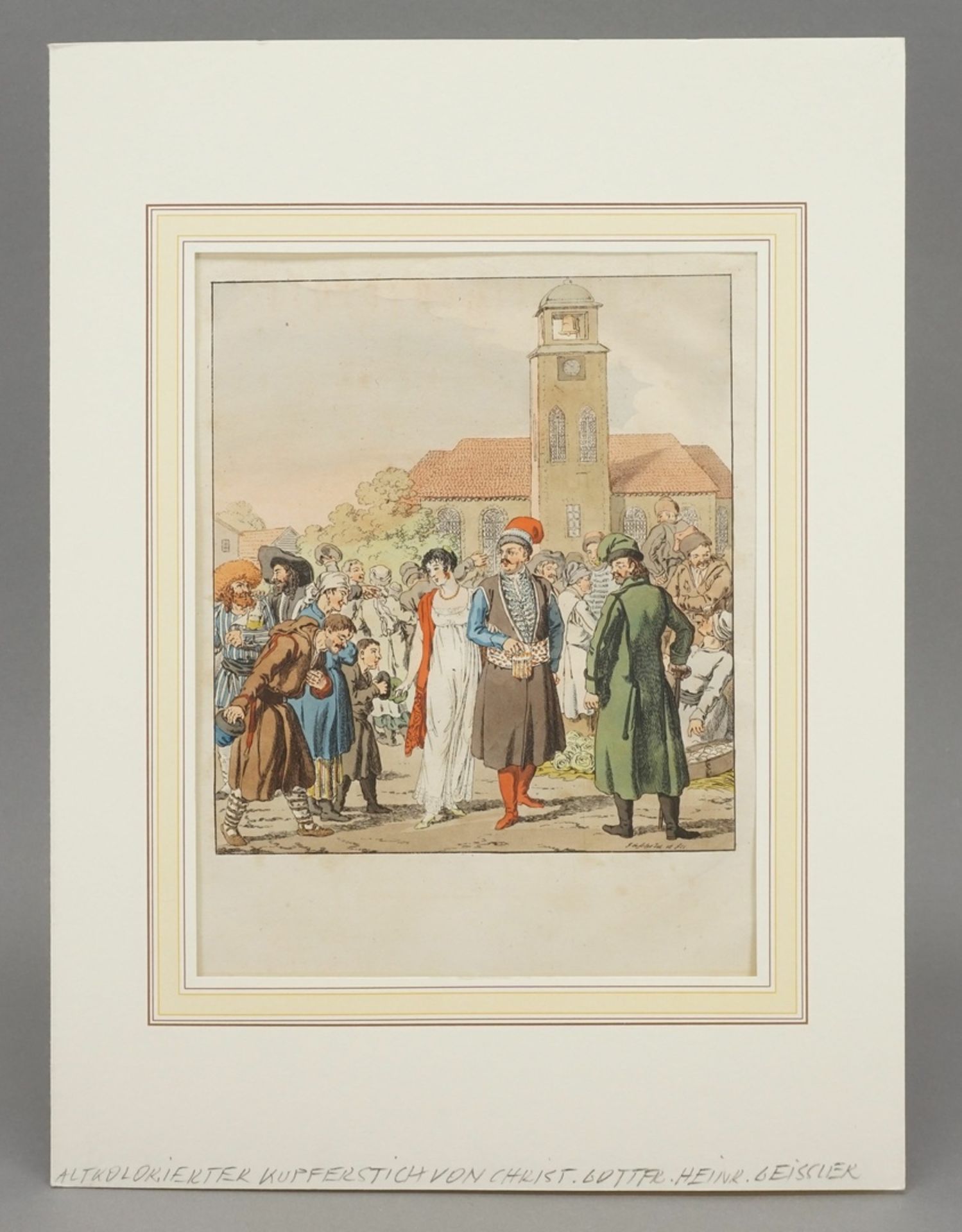 Christian Gottfried Heinrich Geißler, Die Herren auf dem Markt - Bild 2 aus 3