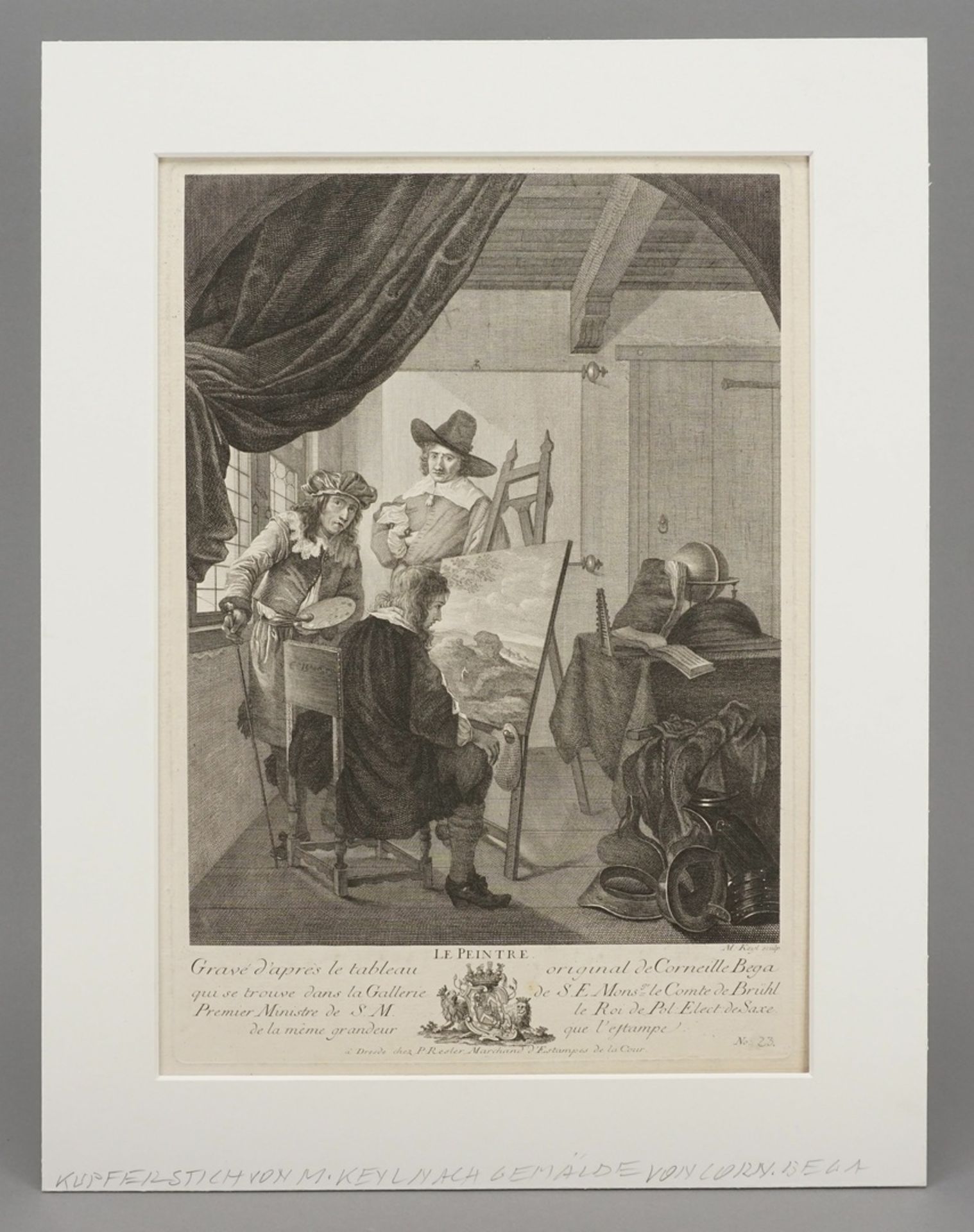 Cornelis Pietersz Bega, "Le Peintre" (Der Maler) - Bild 2 aus 3