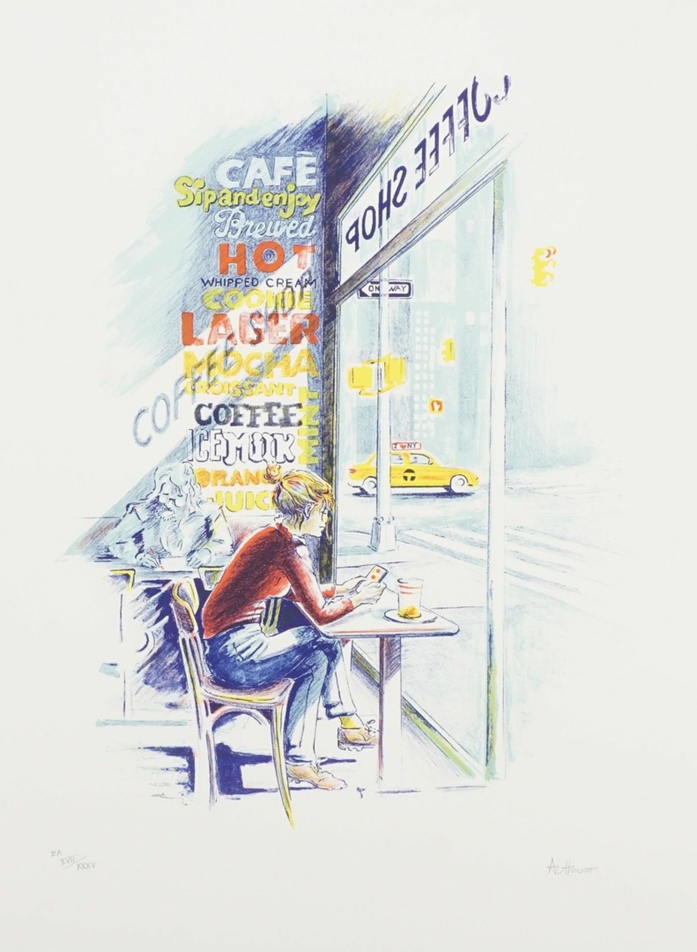 Daniel Authouart, "Coffee Shop"