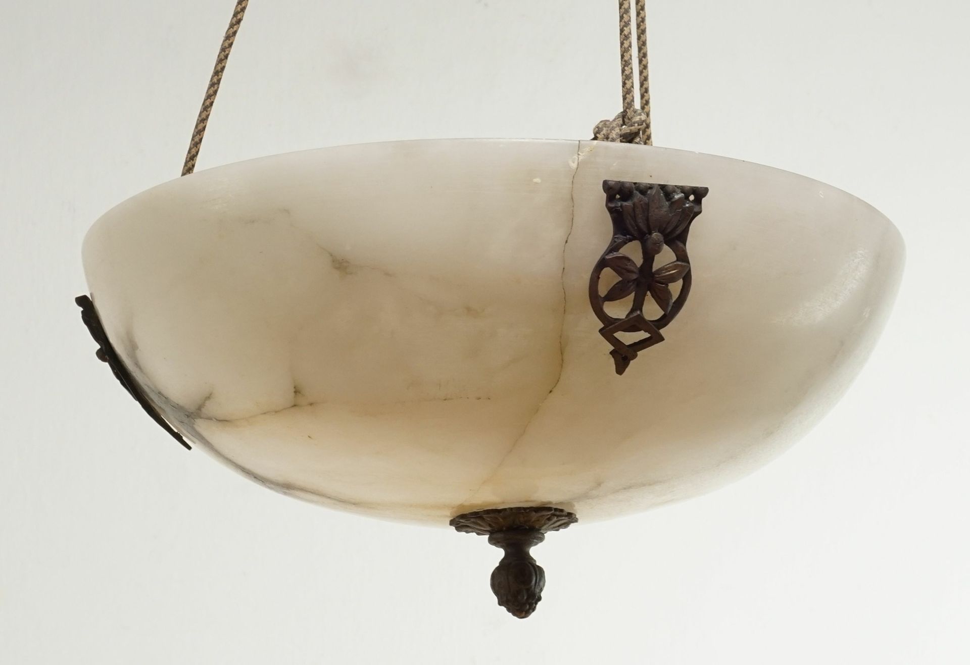 Marmor Deckenlampe, um 1900 - Bild 2 aus 2