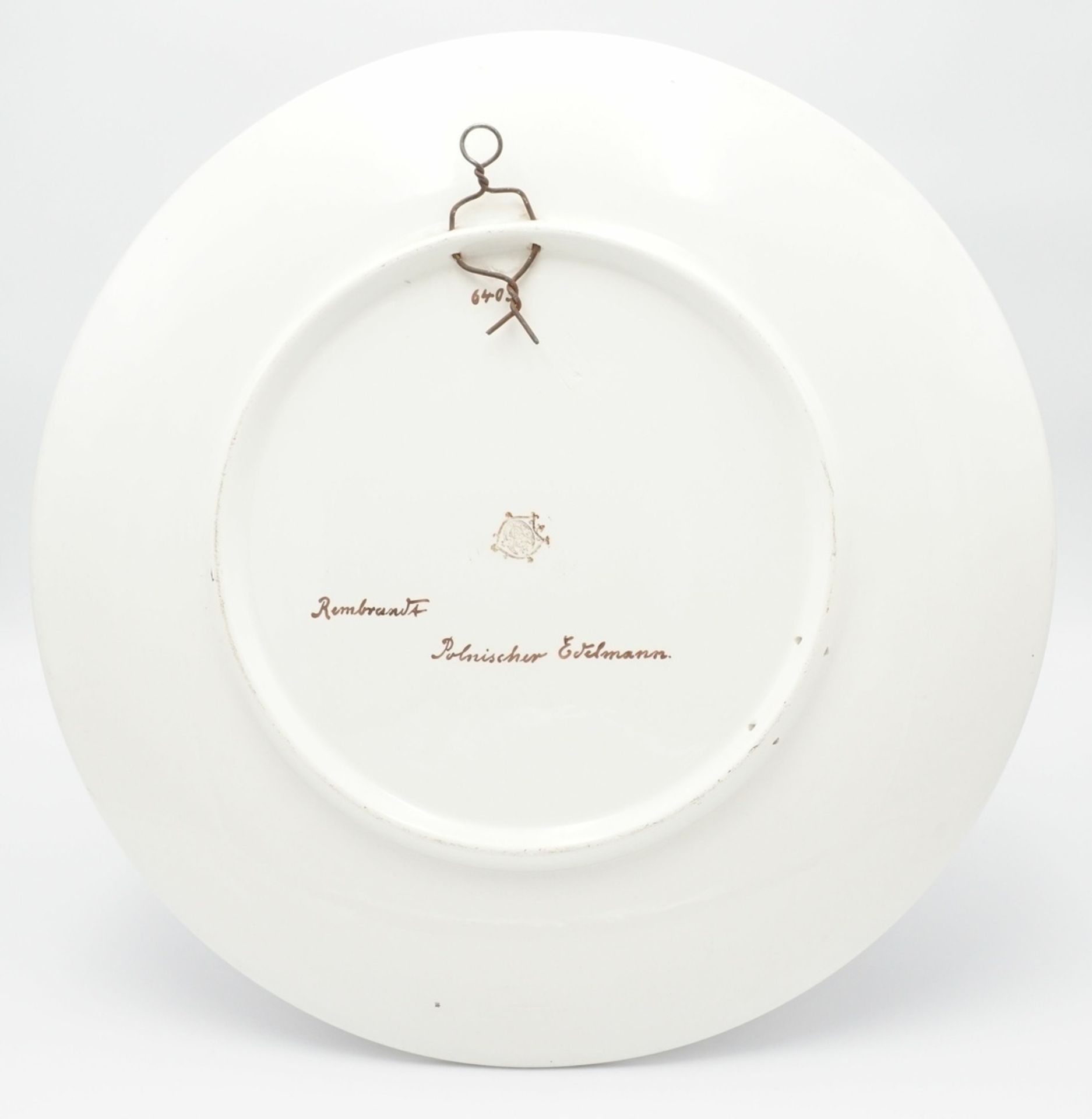 Villeroy & Boch Wandteller mit Rembrandt-Motiv, 1887-1934 - Bild 2 aus 3