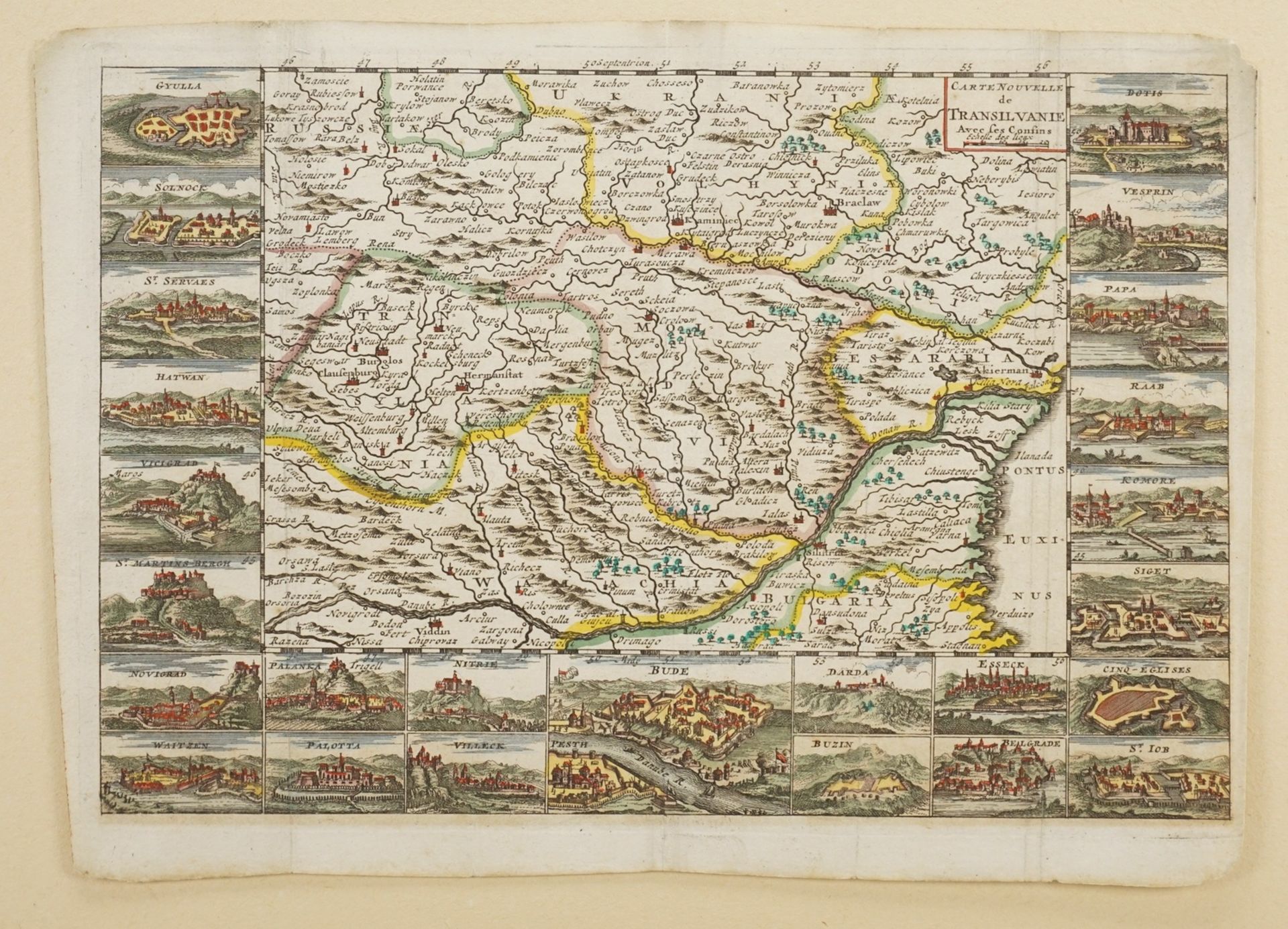 Daniel de la Feuille, "Carte Nouvelle de Transilvanie avec les Confins" (Landkarte von ... - Bild 3 aus 3