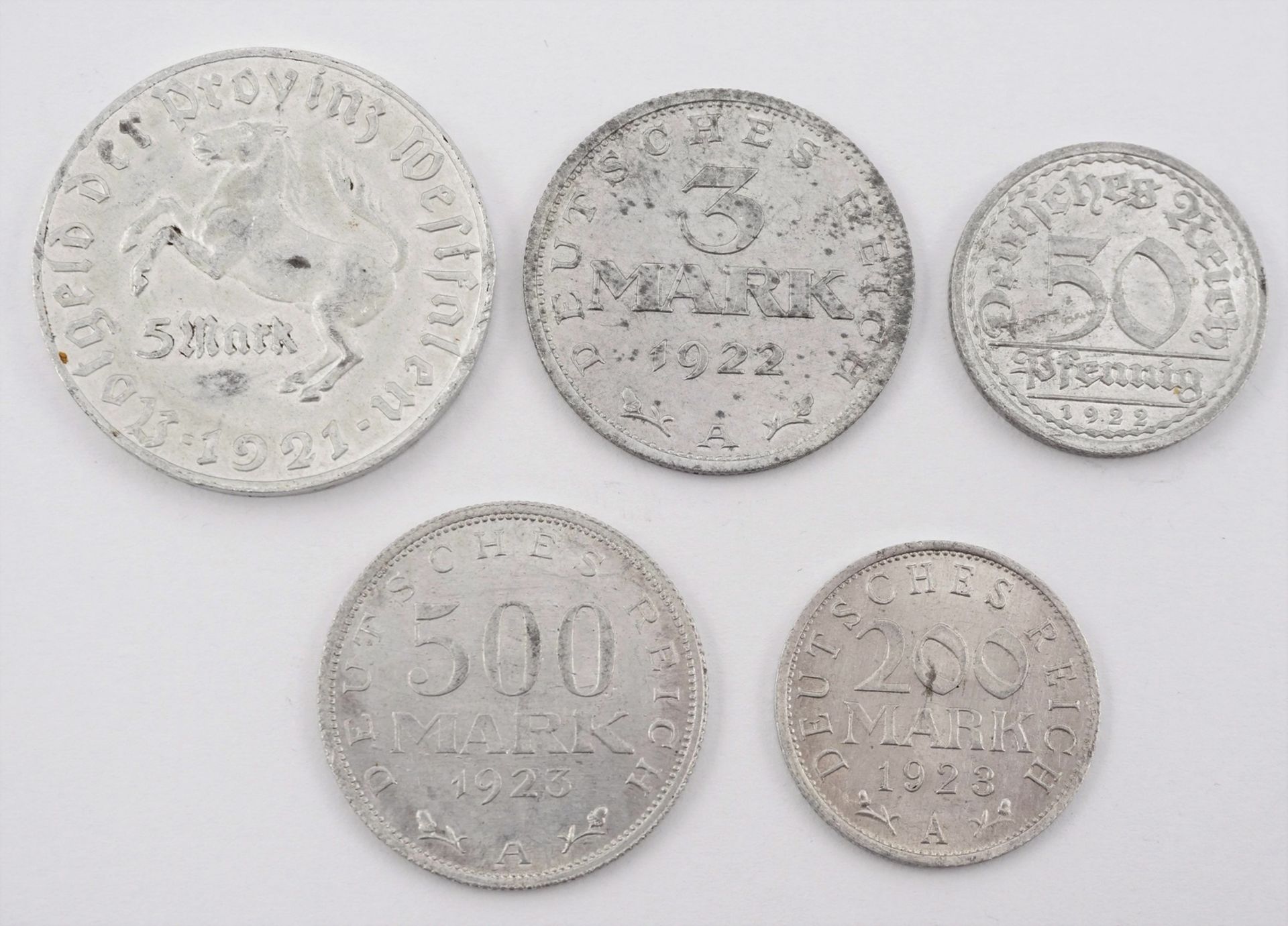 Fünf Münzen der Weimarer Republik - Bild 2 aus 2