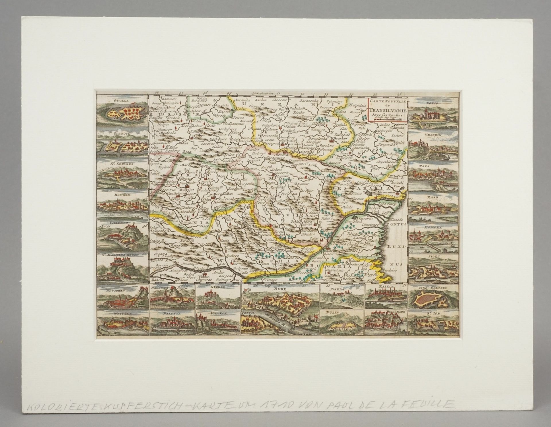Daniel de la Feuille, "Carte Nouvelle de Transilvanie avec les Confins" (Landkarte von ... - Bild 2 aus 3