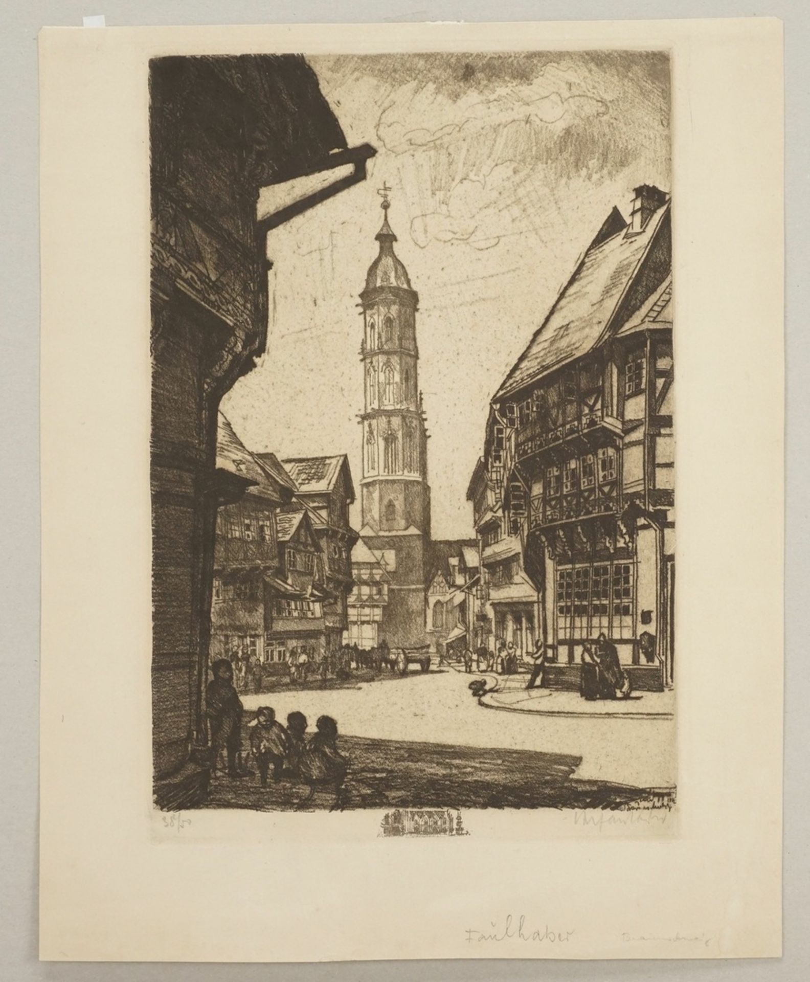 Unbekannter Radierkünstler, Sankt Andreas in Braunschweig - Image 3 of 4