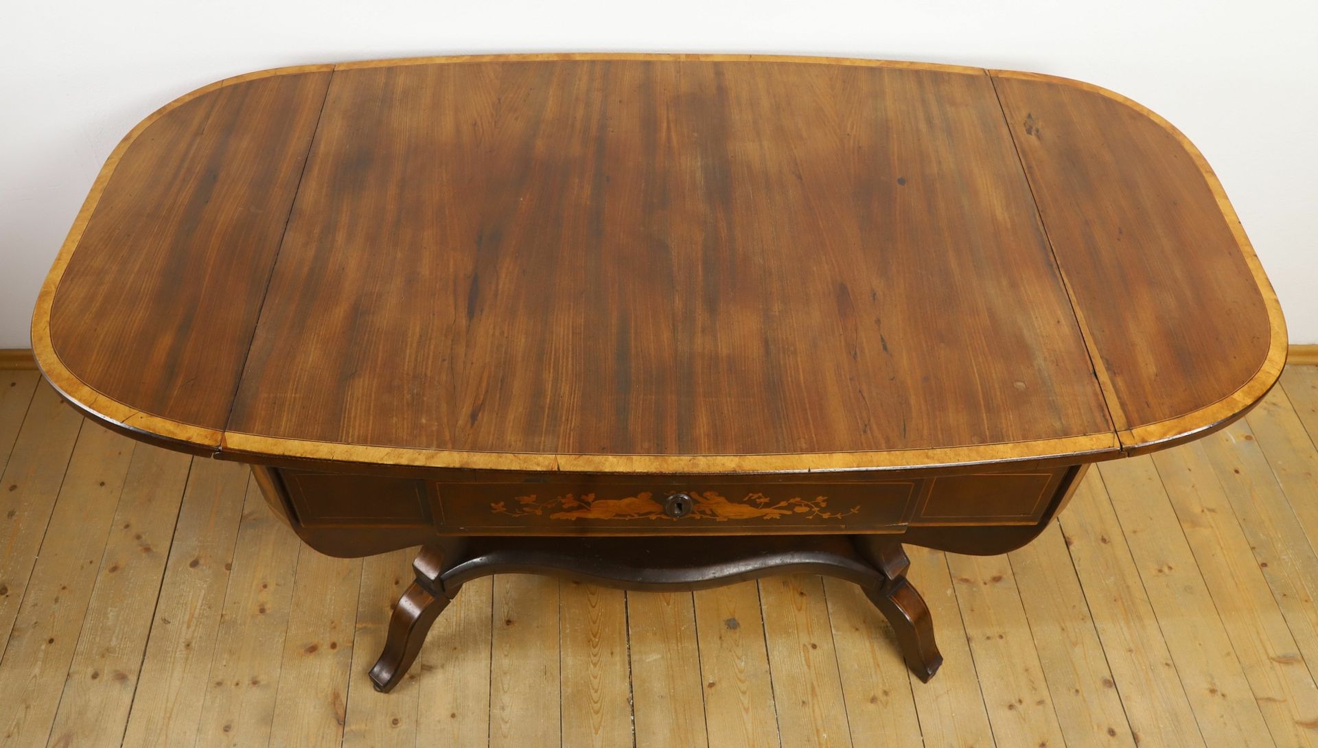 Biedermeier Wangentisch, Mahagoni furniert - Bild 2 aus 5