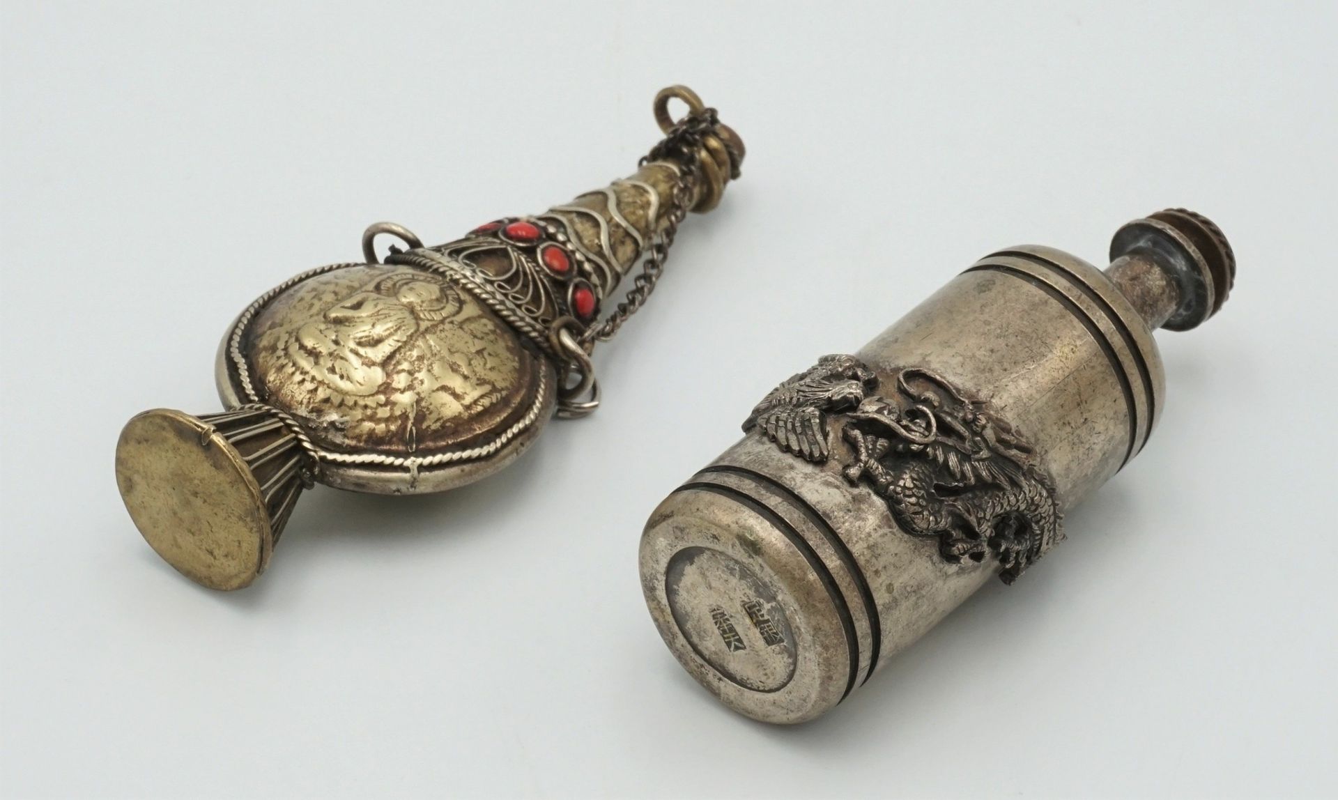 Drei Snuff Bottles, China, um 1900 - Bild 4 aus 5