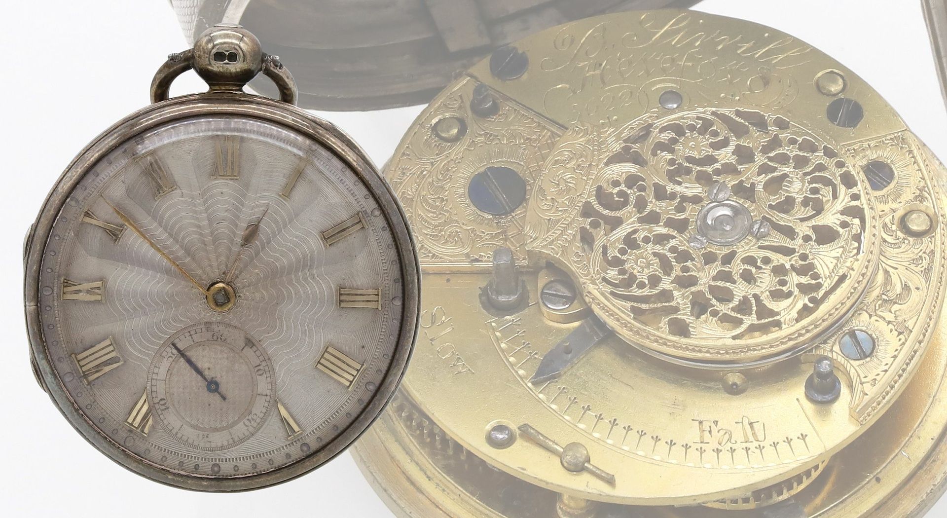 B. Sirrill Hereford englische Spindeltaschenuhr, von 1831