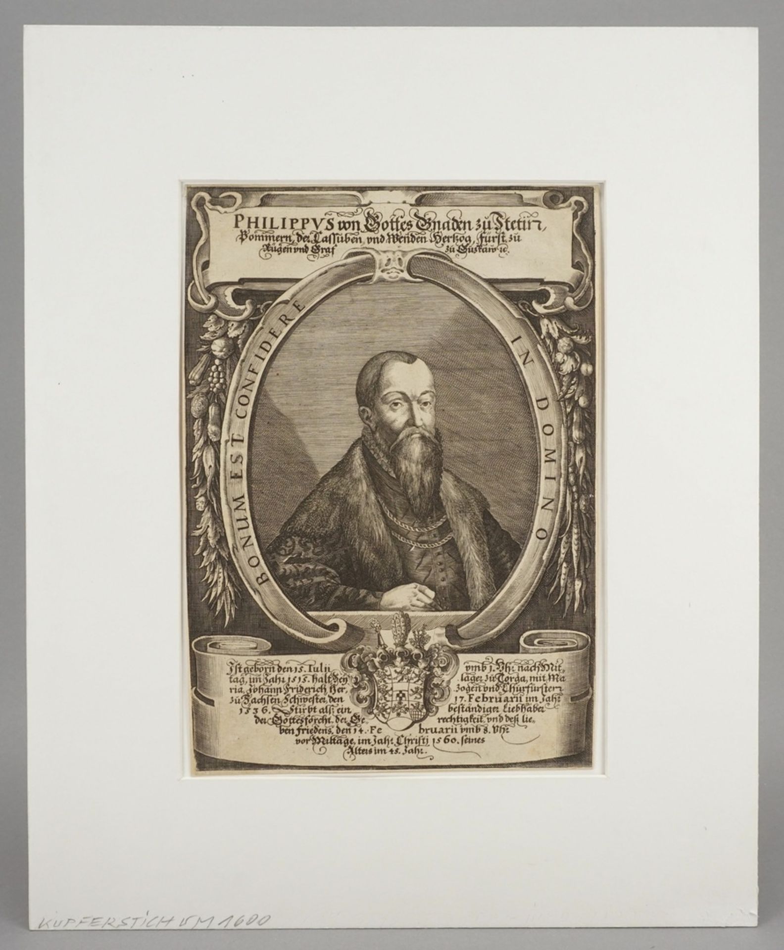 Georg Walch, "Philippus von Gottes Gnaden zu Stetin, [...]" (Philipp I. von Pommern-Wolgast) - Bild 2 aus 3