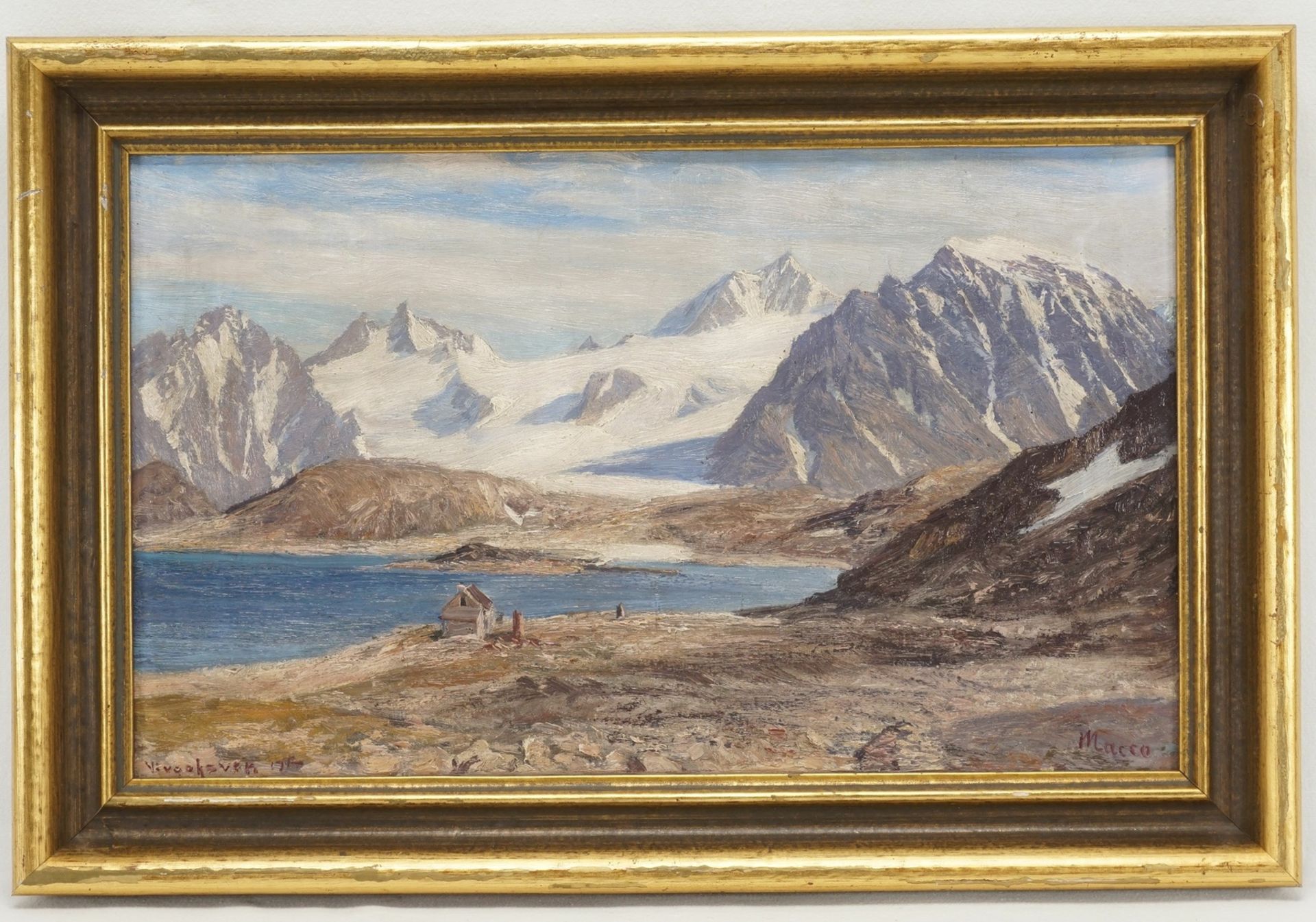 Georg Macco, "Naturstudie 'Virgohaven' " (Virgohamna auf Danskøya, Nordwestspitzbergen) - Bild 2 aus 4