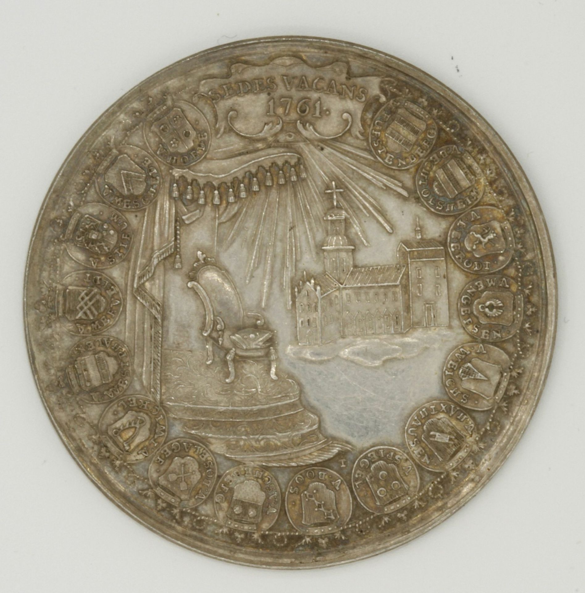 Silbermedaille "SEDISVAKANZ" Bistum Hildesheim, 1761 - Bild 2 aus 2