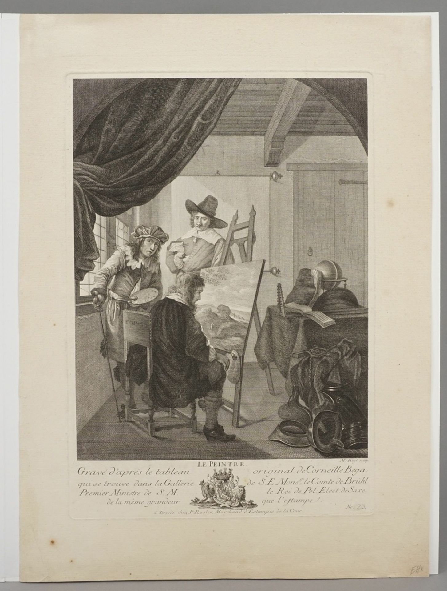 Cornelis Pietersz Bega, "Le Peintre" (Der Maler) - Bild 3 aus 3