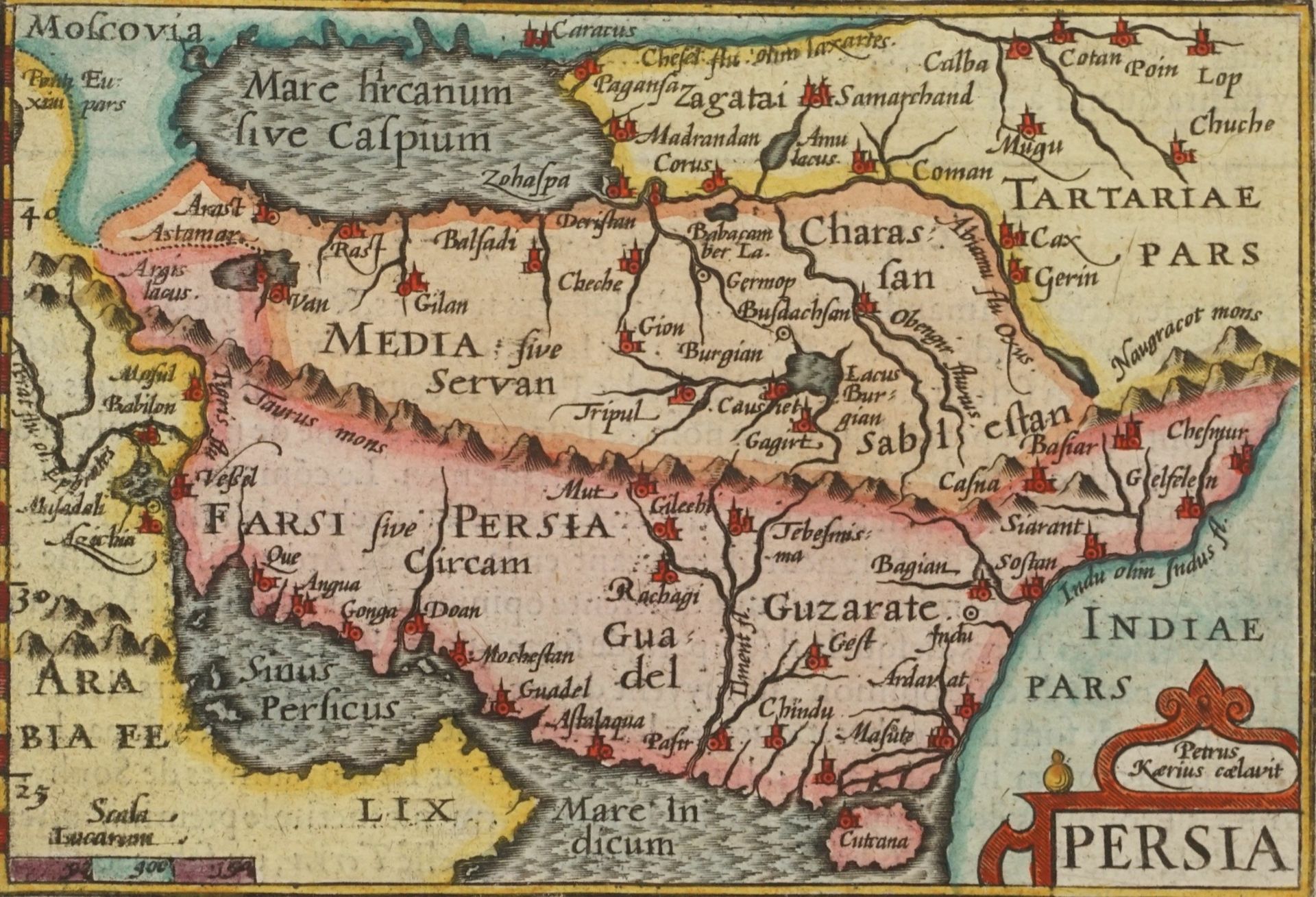 Petrus Bertius, "Persia" (Landkarte von Persien)