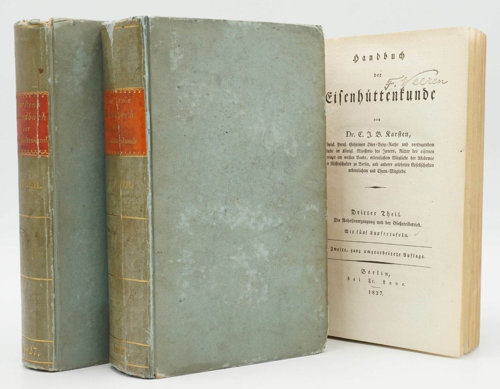 Dr. Carl Johann Bernhard Karsten, "Handbuch der Eisenhüttenkunde"