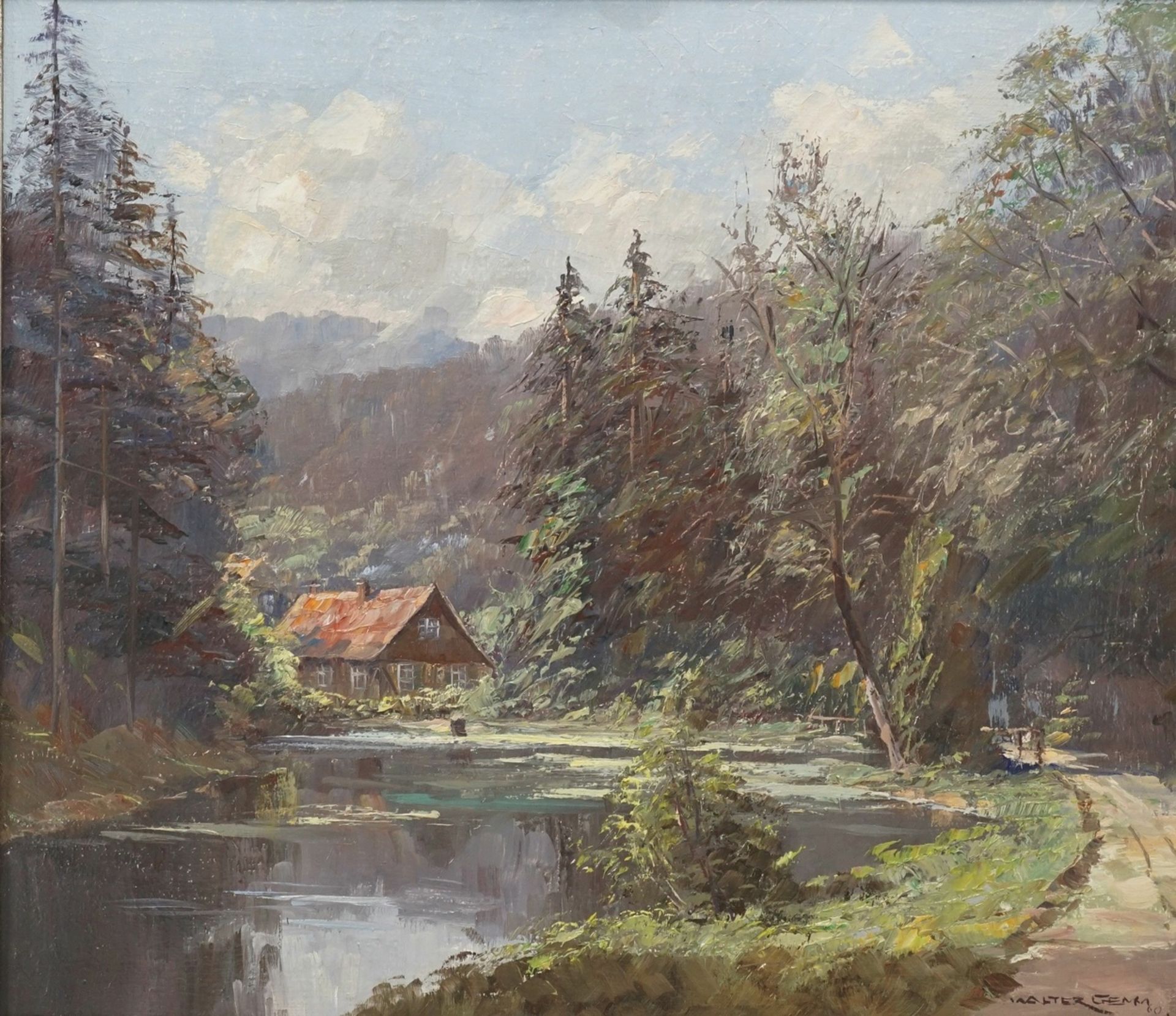 Walter Gemm, "Christianental mit Forsthaus bei Wernigerode im Harz" - Bild 2 aus 4