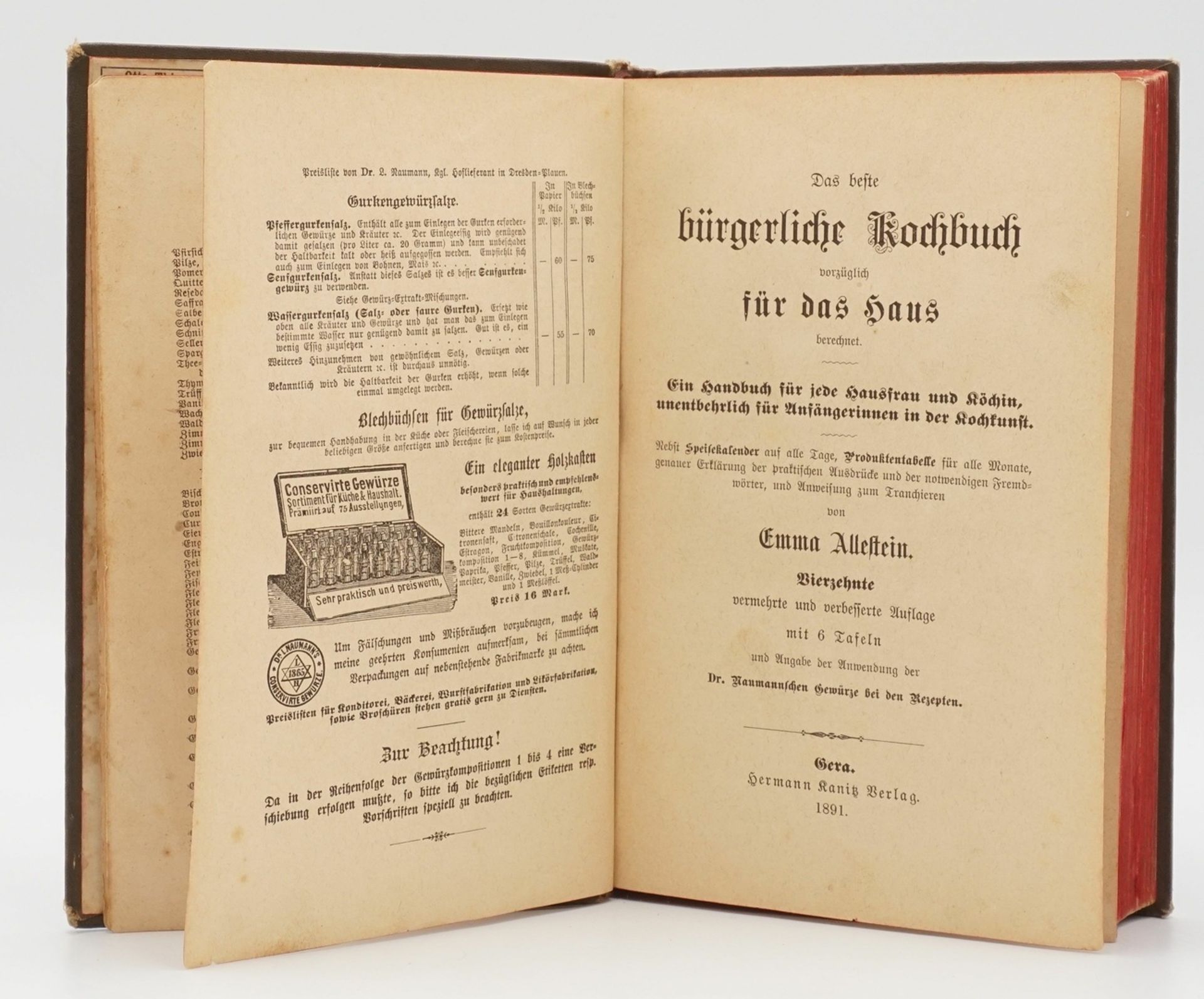 Vier Kochbücher, um 1900 - Bild 7 aus 10