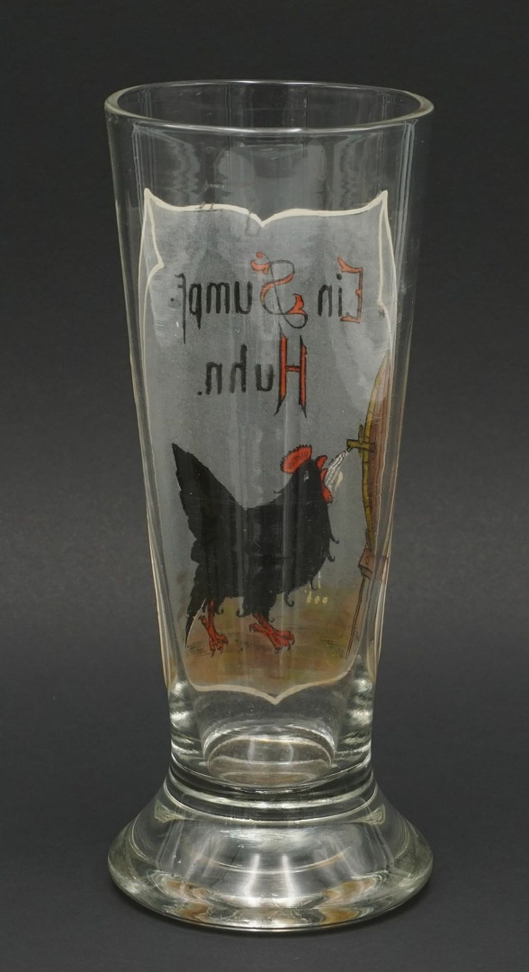 Bierglas "Ein Sumpf-Huhn", um 1900 - Bild 2 aus 2