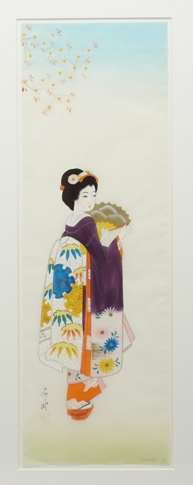 Geisha mit Fächer, China, 20. Jh.