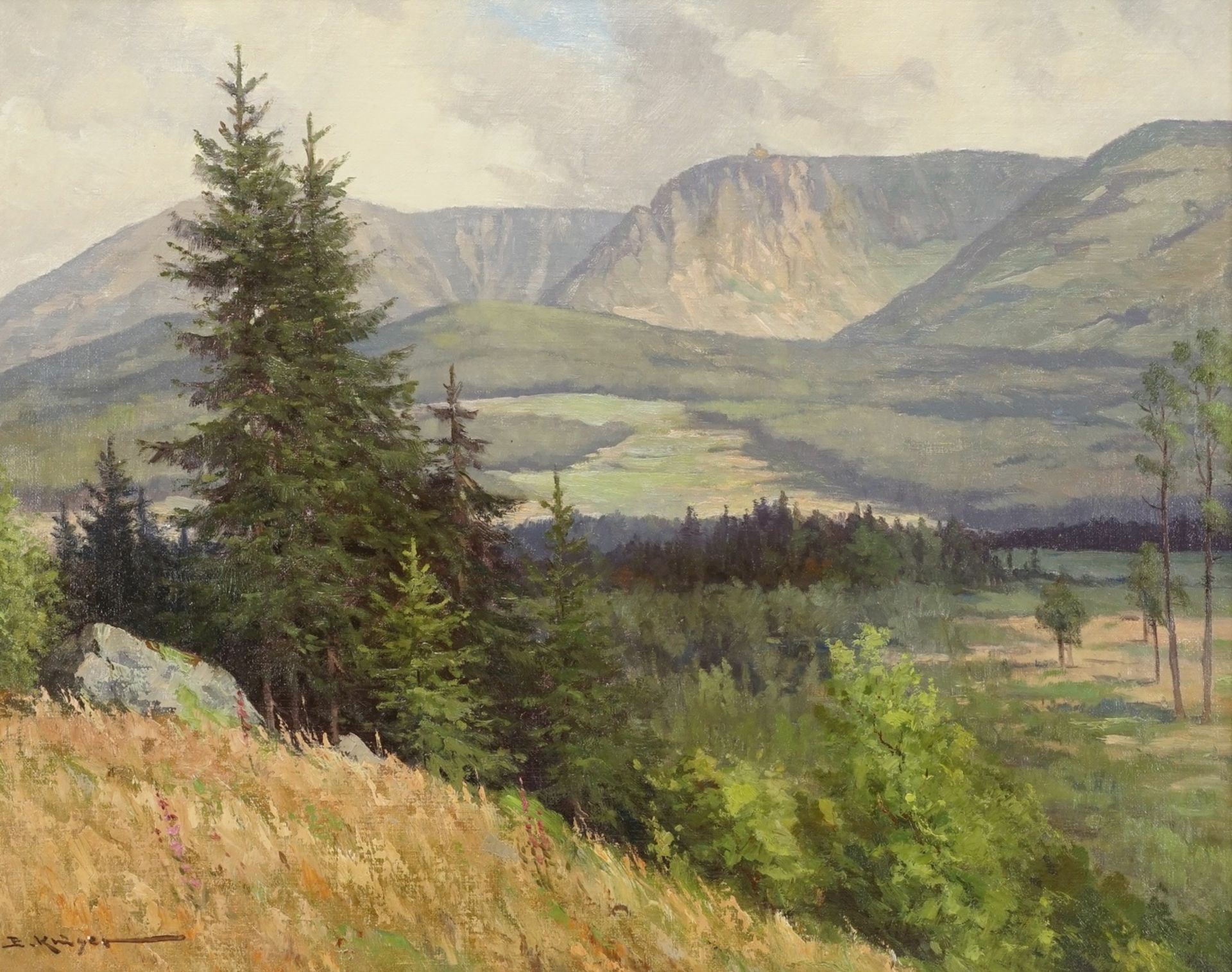 Erich Krüger, "Blick auf das Bodetal"