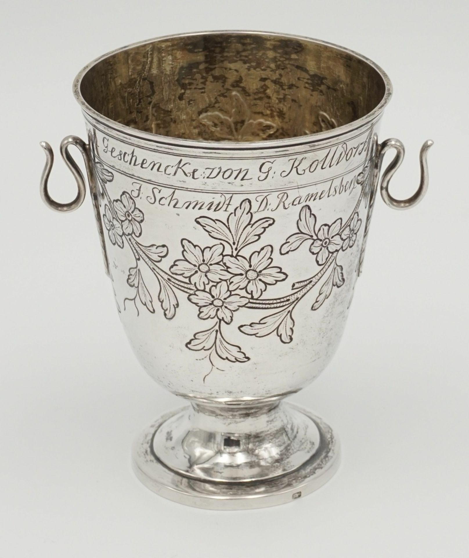 Gesellenpokal / Andenkenbecher, Berlin 2. Hälfte 18. Jh. (wohl 1784)